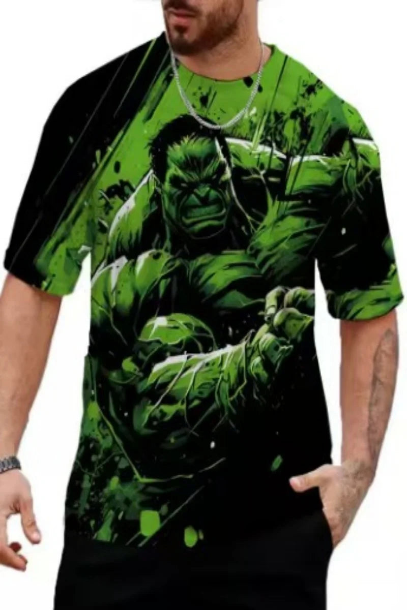 Heren 3D Hulk T-shirt - diagonale inktspat
