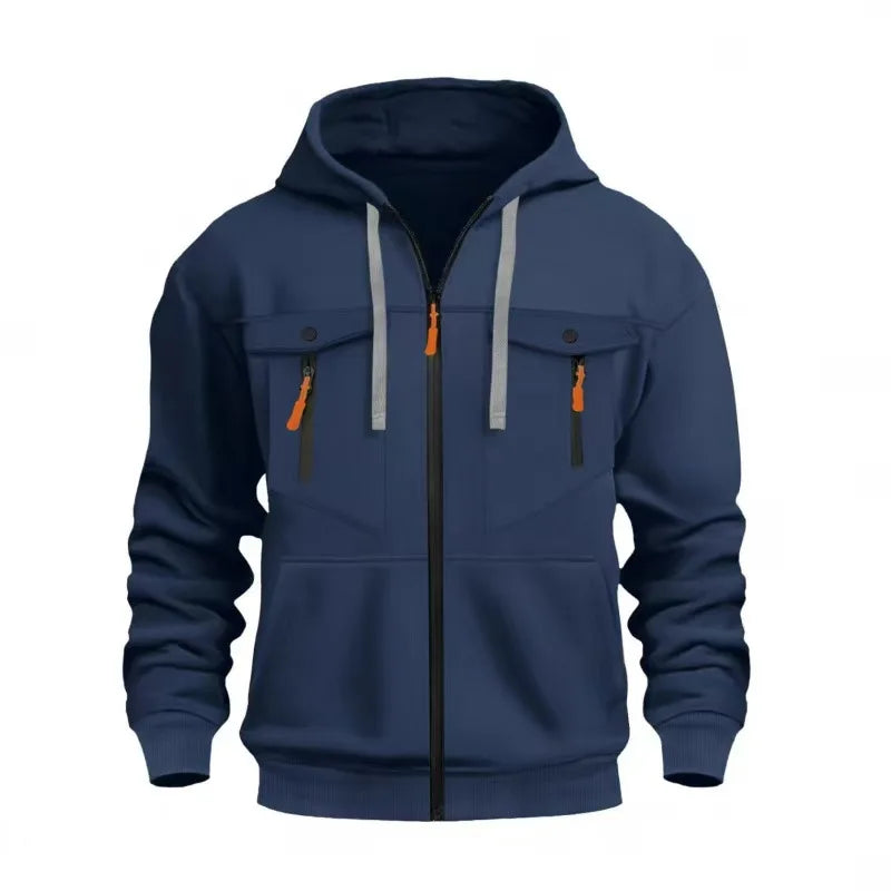 Marvel Avengers-hoodie met rits - Neonlogo, meerdere zakken, voor heren