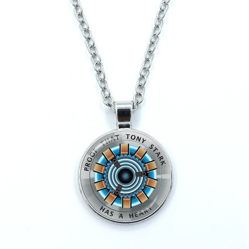Tony Stark Arc Reactor-hangerketting - Iron Man-glascabochon