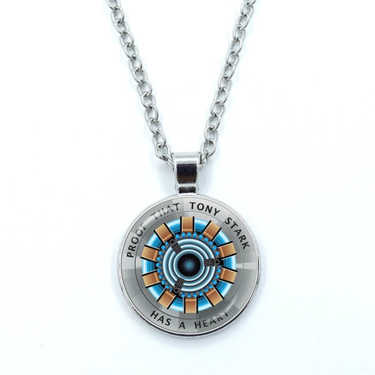 Tony Stark Arc Reactor-hangerketting - Iron Man-glascabochon