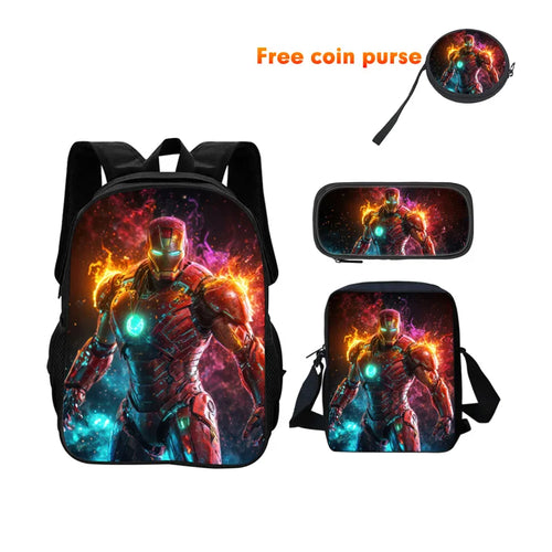 Avengers Iron Man-rugzakset, 3-delig - Nevel, vuur en ijs