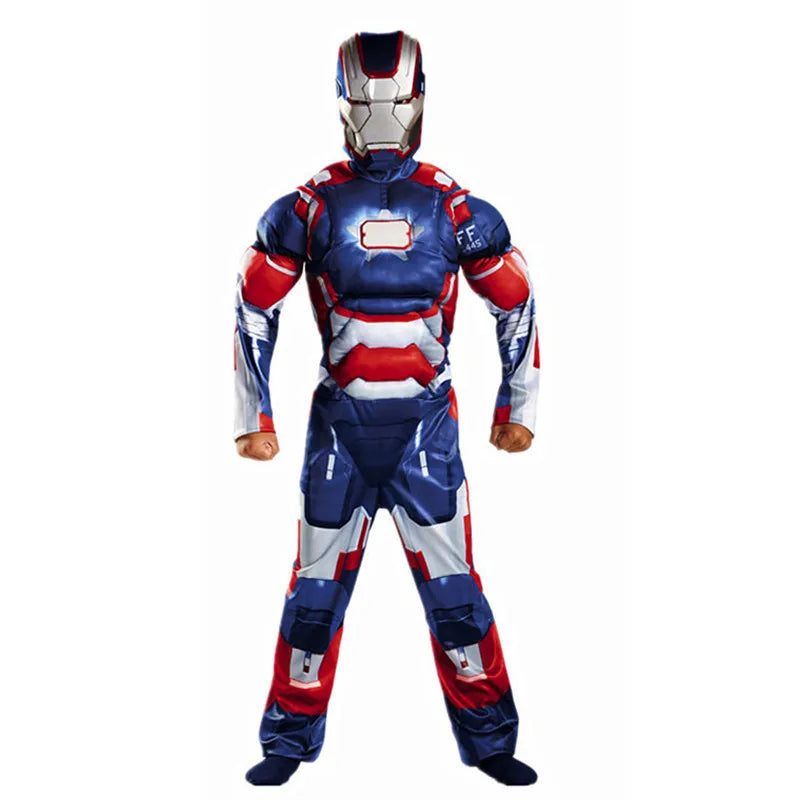 Iron Patriot-cosplaykostuum voor kinderen - gespierd pak