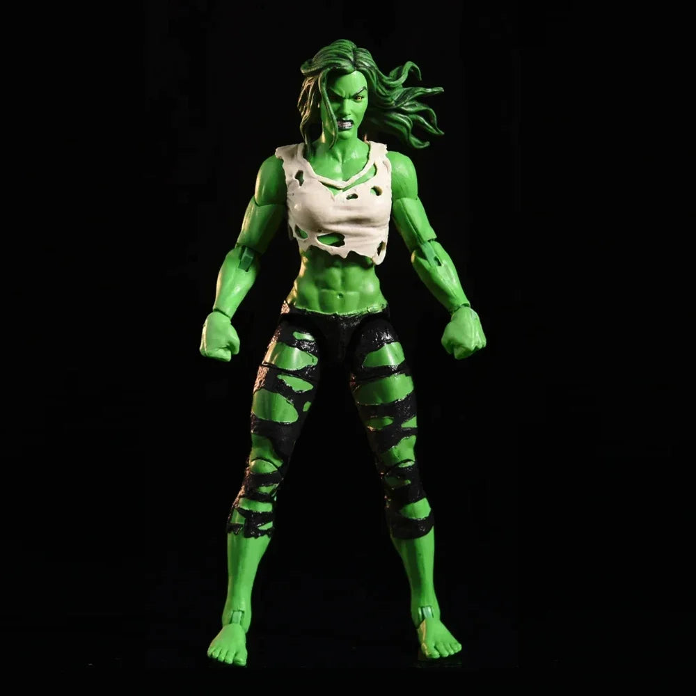 Gearticuleerde She-Hulk Marvel Legends-figuur - Twee hoofden, 15 cm