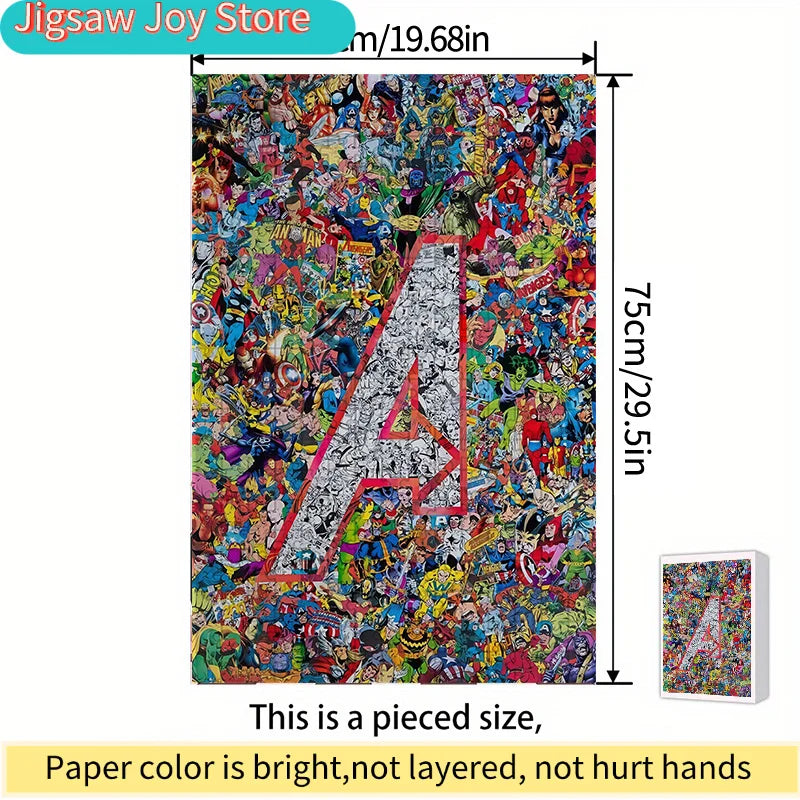 Puzzle Avengers, logo A, collage - 1000 pièces, super-héros