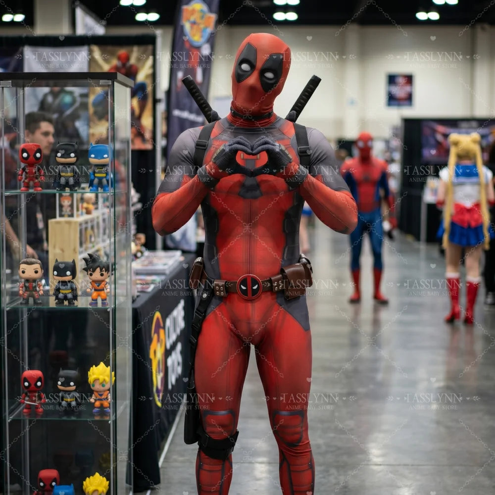 Complete Deadpool-cosplaypak - Katanas, masker en riem voor volwassenen