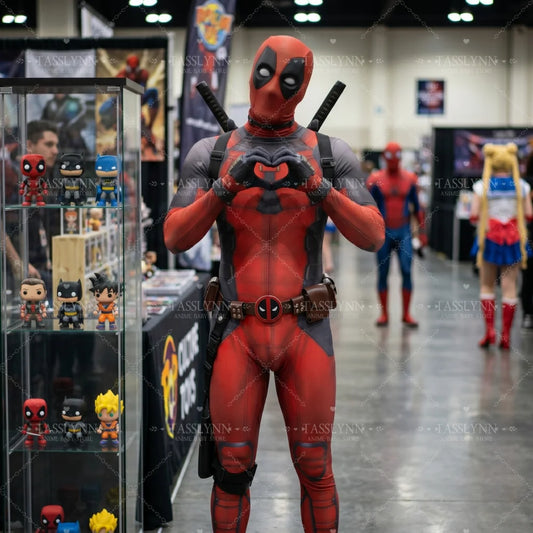 Complete Deadpool-cosplaypak - Katanas, masker en riem voor volwassenen