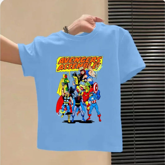 Avengers T-shirt voor kinderen - teamdesign blauw