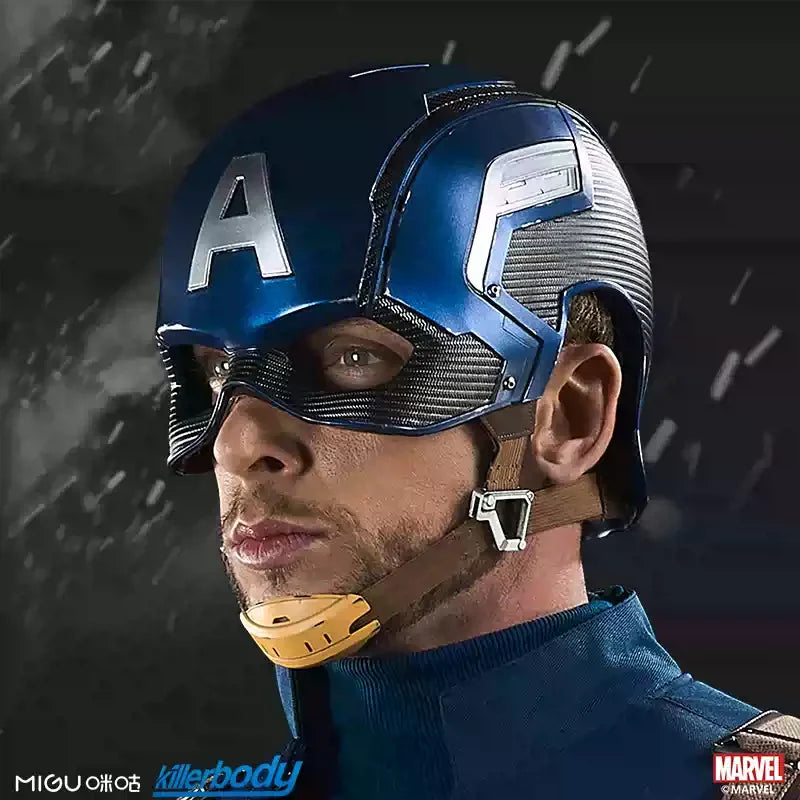 Killerbody Captain America-cosplayhelm - Infinity Saga, metaal, schaal 1:1