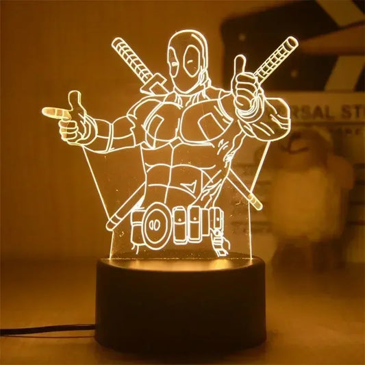 LED-lamp Avengers Deadpool - Katanas 3D 18cm