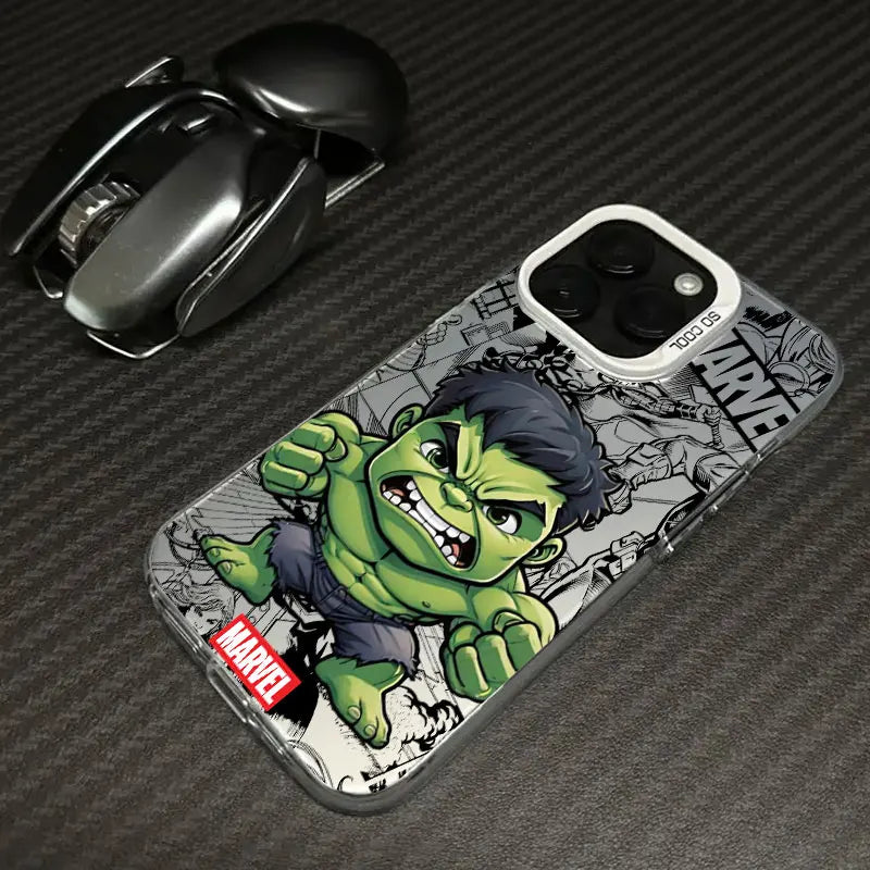 Xiaomi Avengers Hulk-hoesje - Chibi met opgeheven vuist, witte rand