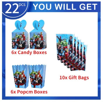 Avengers verjaardagsdecoratie - set met 22 onderdelen