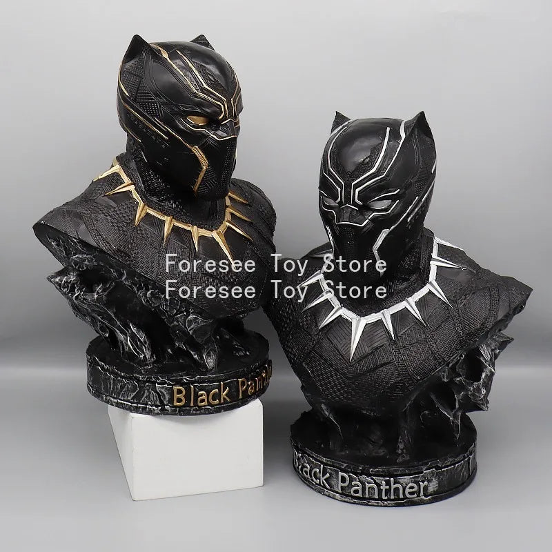 Avengers Black Panther-buste - Goudkleurige harsen sculptuur 35cm