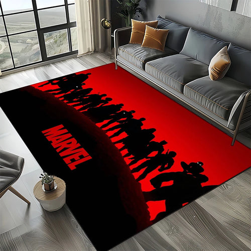 3D Avengers-mat - dynamisch blauw Captain America-design