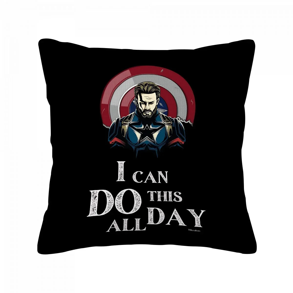 Captain America-kussenhoes - Citaat: I Can Do This All Day