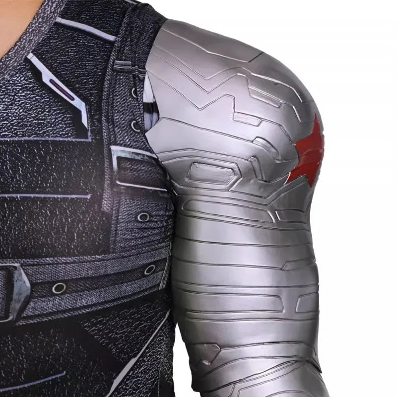 Winter Soldier-mechanische arm – zilverkleurige prothese met rode ster