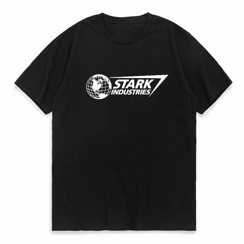 Stark Industries-T-shirt – zwart oversized shirt met logo