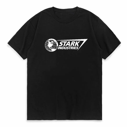 Stark Industries-T-shirt – zwart oversized shirt met logo
