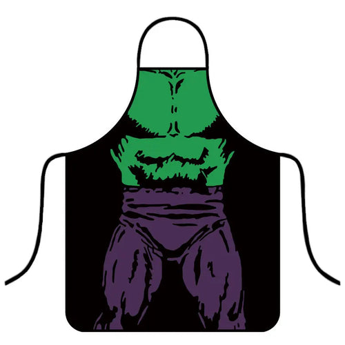 Avengers-schort Hulk - gespierde groen-paarse torso