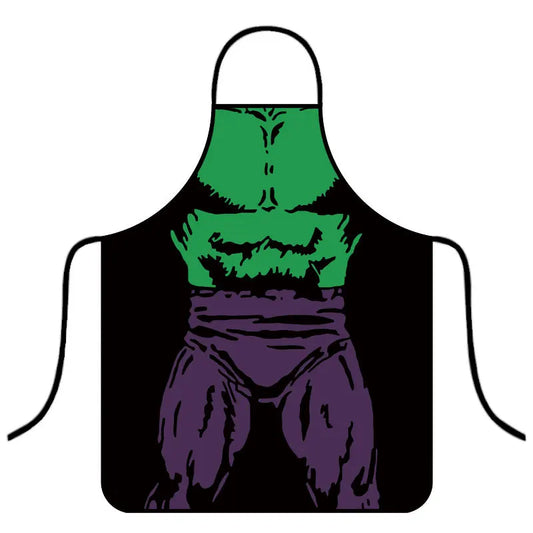 Avengers-schort Hulk - gespierde groen-paarse torso