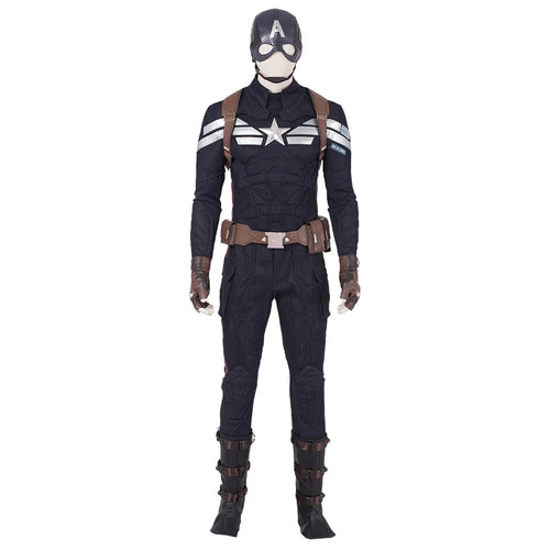 Captain America-cosplaykostuum - Marineblauw uniform met masker