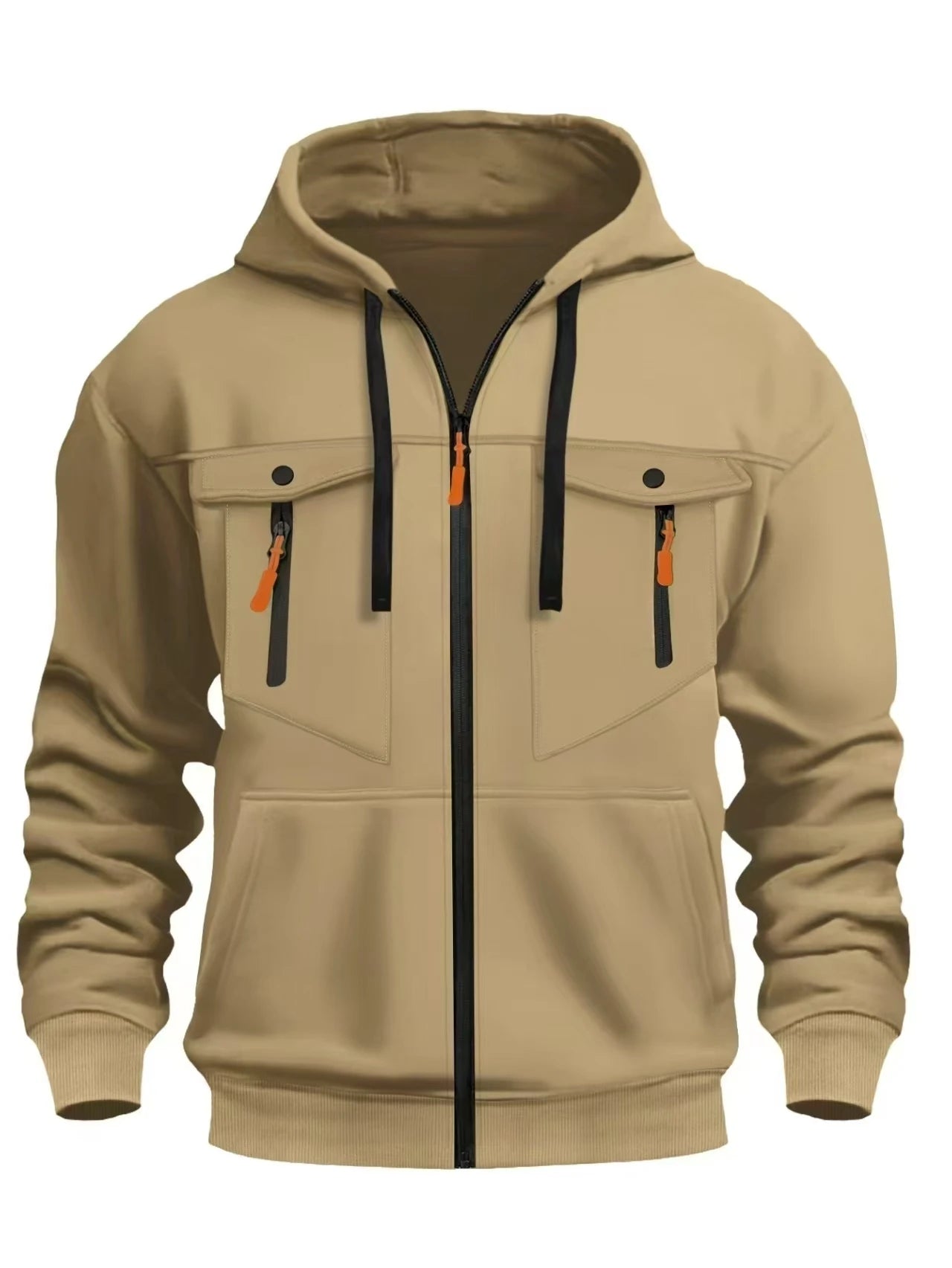 Marvel Avengers-hoodie met rits - Neonlogo, meerdere zakken, voor heren
