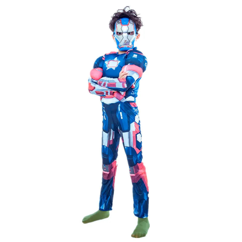 Iron Patriot-cosplaykostuum voor kinderen - gespierd pak
