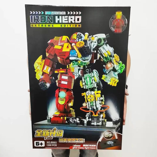 Building Blocks Iron Hero Mecha-set - Extreme editie met transparante snede