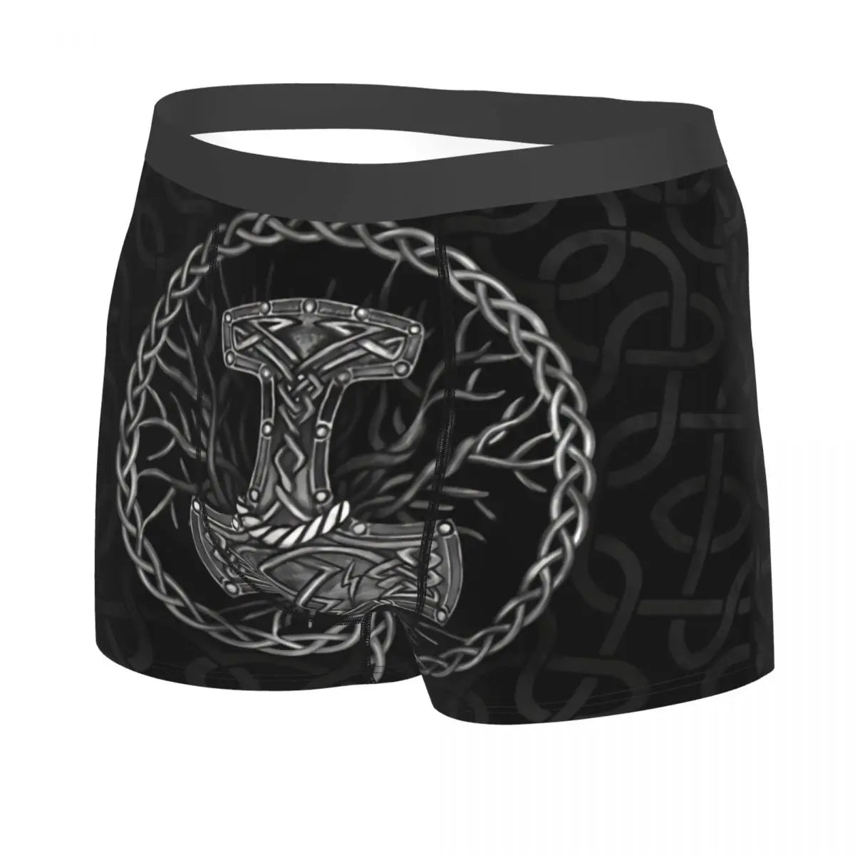 Thor-boxershort – Mjölnir-hamer en Keltische levensboom