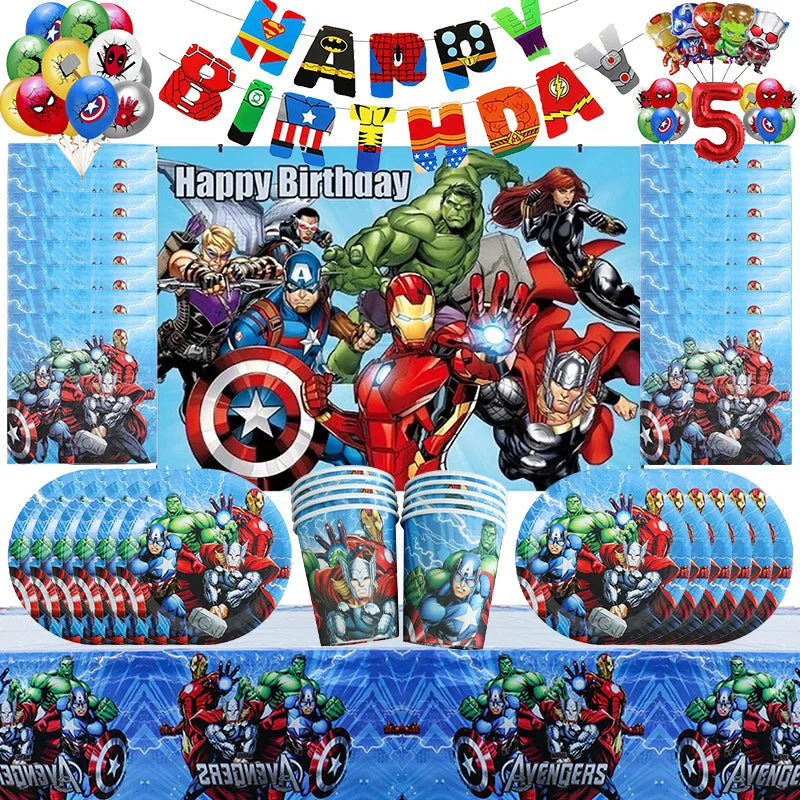 Avengers verjaardagsdecoratie - ballon met cijfer 8