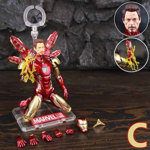 ZD Toys Iron Man MK85 2.0 LED-figuur – knielende pose met lichteffect