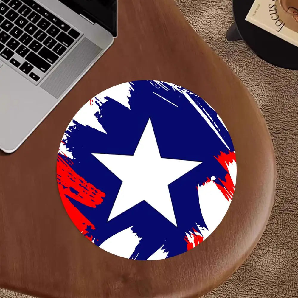 Avengers Captain America-muismat - Rond blauw schild