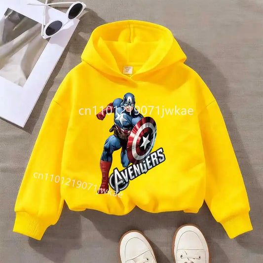 Avengers Captain America solo-kinderhoodie - geel