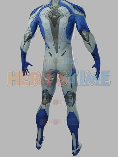 Fantastic Four-kostuum Mister Fantastic – blauw-grijs pak met pantserlook