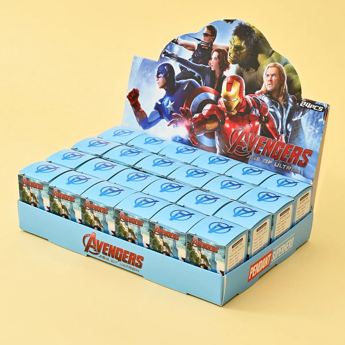 Siliconen blind box-sleutelhangers Avengers - Set van 24 stuks