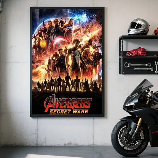 Avengers Secret Wars-poster - Kosmisch Explosieontwerp van het Team