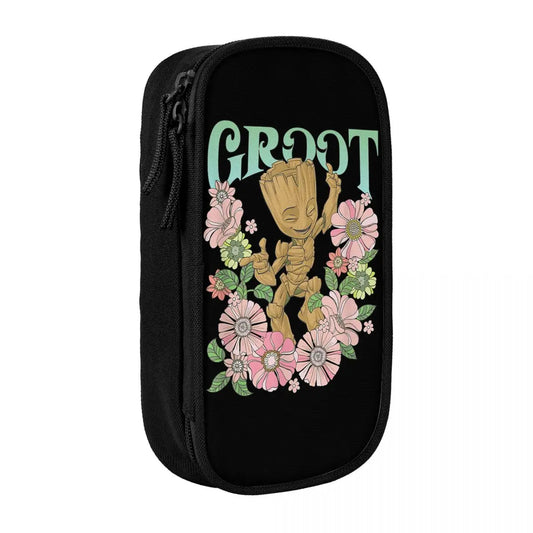 Avengers Baby Groot etui - Dansende Roze Bloemen