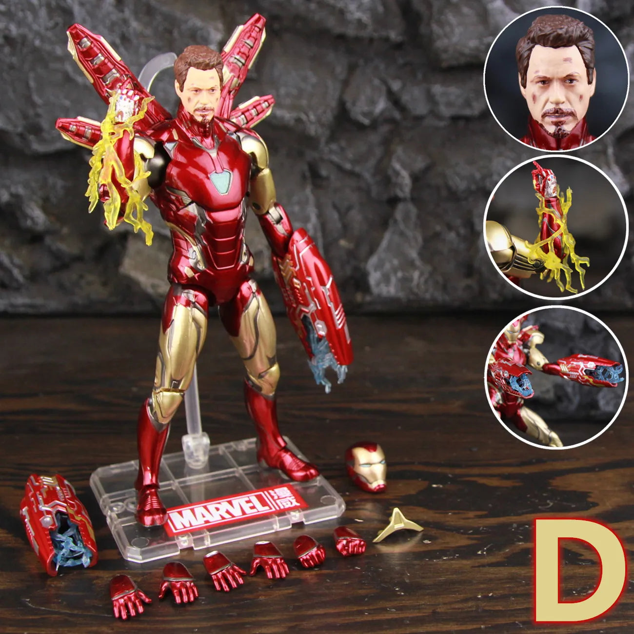 ZD Toys Iron Man MK85 2.0 LED-figuur – gezicht onbedekt, variant D