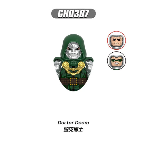 Building Blocks Doctor Doom-figuur - Pantser met gouden schijven