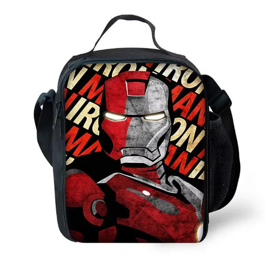 Avengers Iron Man-lunchtas - Rood-grijs popartgezicht