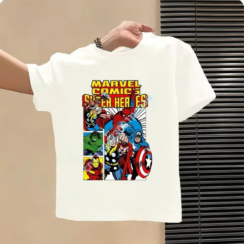 Avengers T-shirt voor kinderen - Captain America-design wit