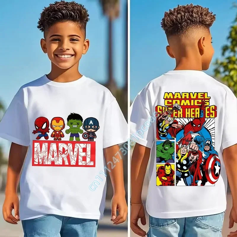 Marvel Comic's Super Heroes T-shirt voor kinderen - Stripverhalen op de rug