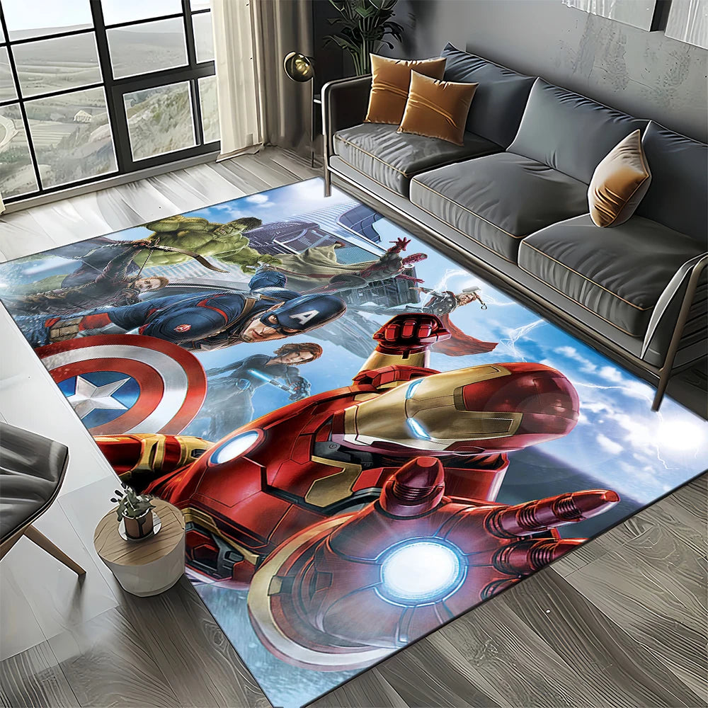3D Avengers-mat - zwart-rood Marvel-logodesign