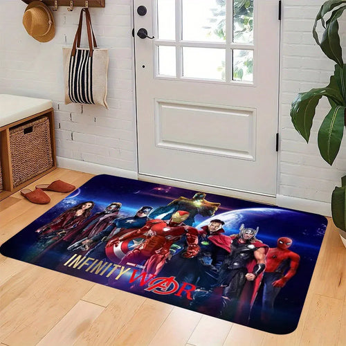 Marvel Avengers Infinity War-mat - Ontwerp met nachtblauwe silhouetten