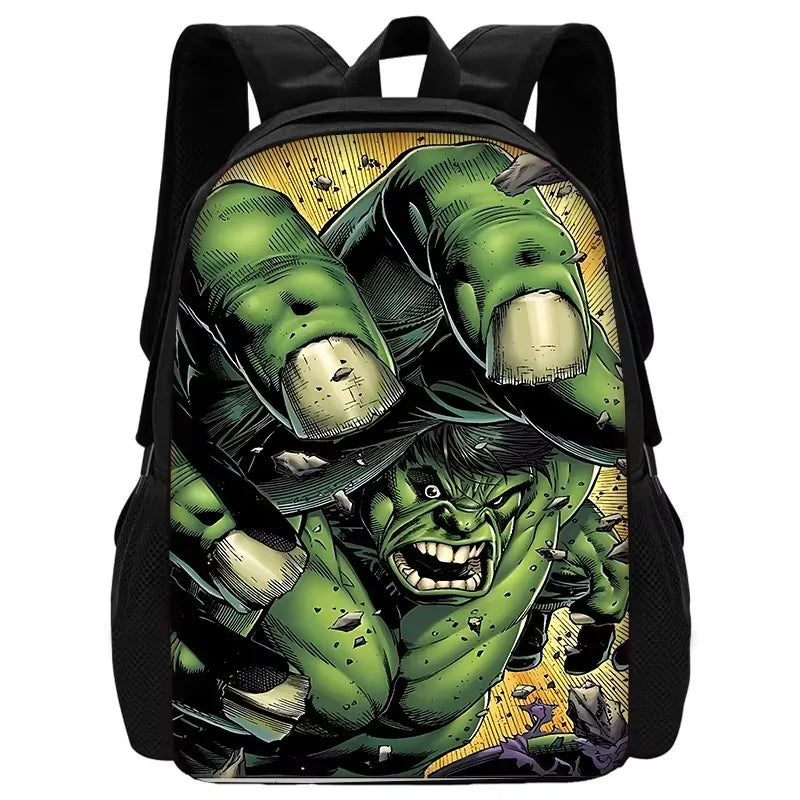 Hulk-rugzak voor kinderen - gouden explosie in comicstijl