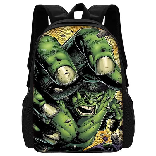 Hulk-rugzak voor kinderen - gouden explosie in comicstijl