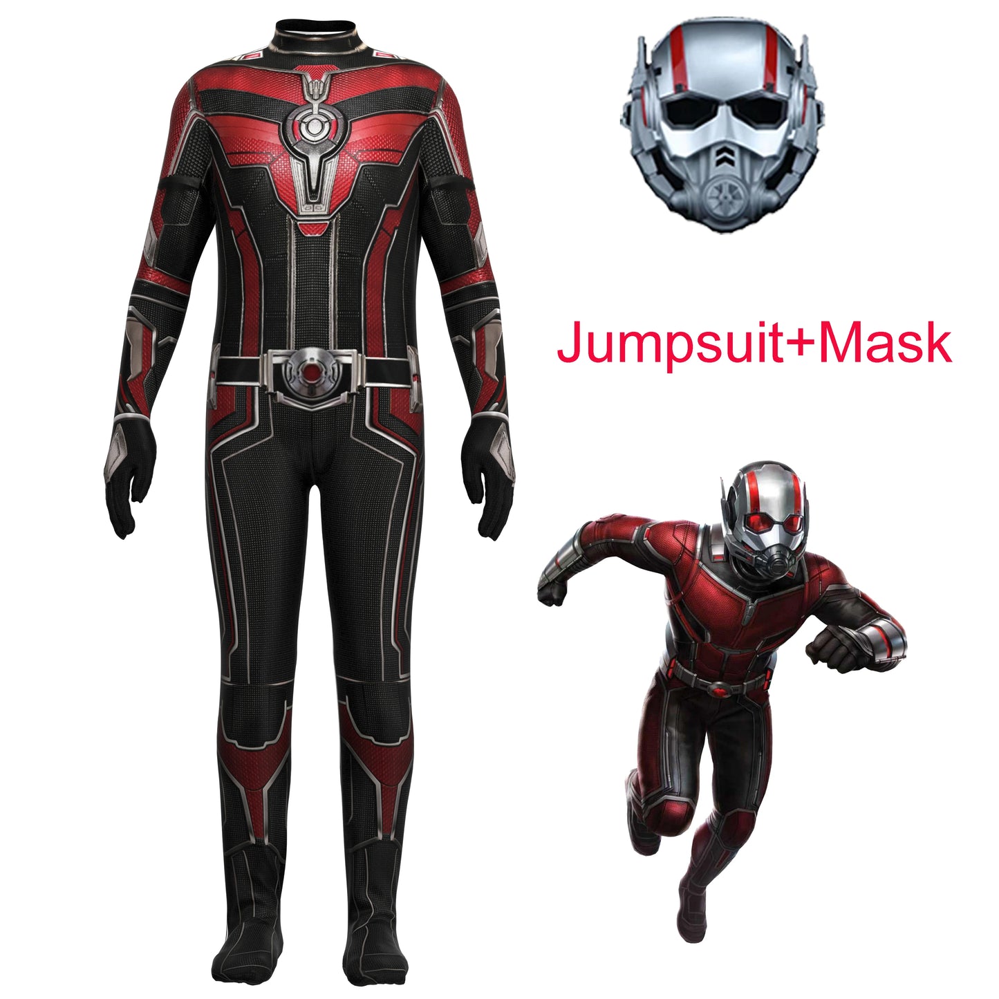 Ant-Man-kostuum - rood-zwart pak met masker