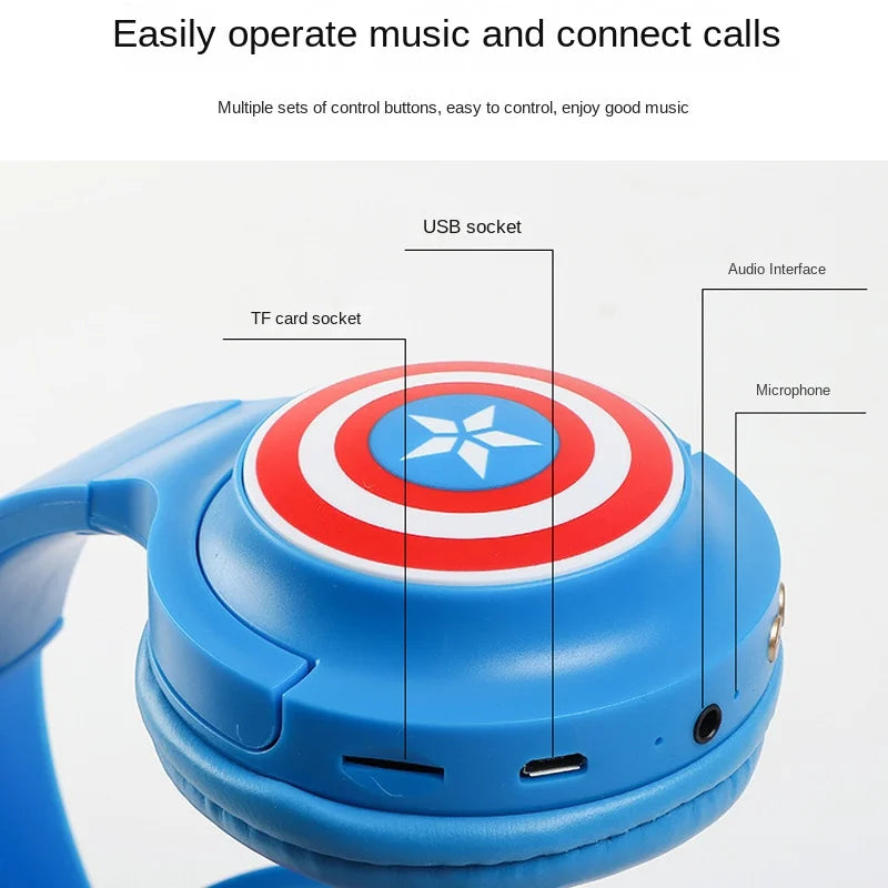 Avengers Captain America Bluetooth-koptelefoon - Blauw