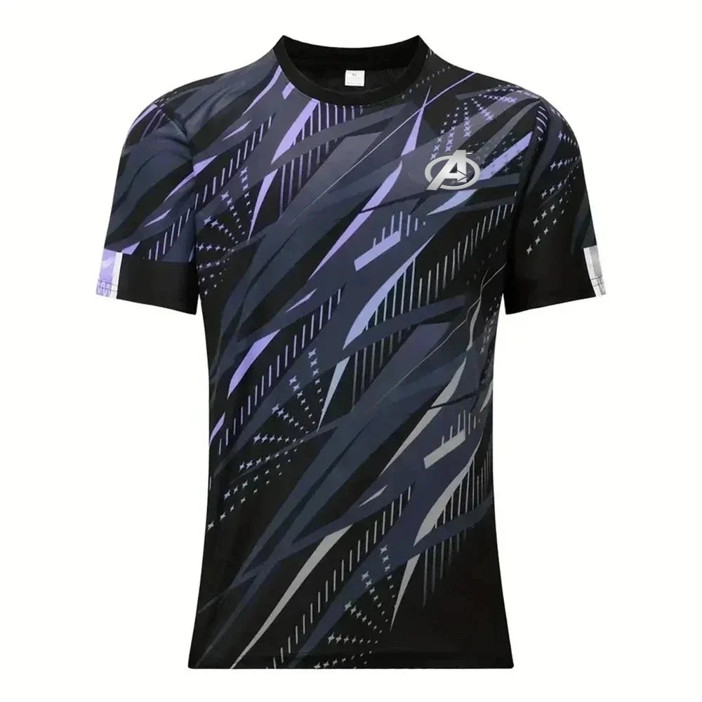 Avengers-sportshirt voor heren - Snel drogend, roze en zwart