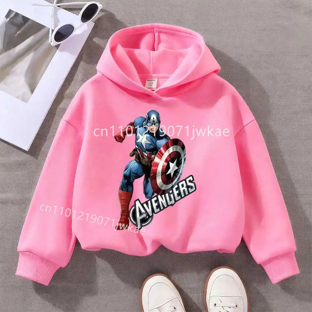 Avengers Captain America solo-kinderhoodie - roze