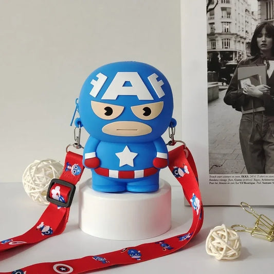 Avengers-schoudertas met figuur Captain America – blauw
